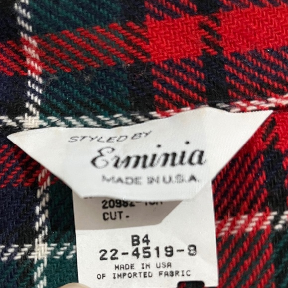 Vintage Styled by Erminia Women’s Red Multi Check Plaid Cardigan Blazer Sz-XXXL - Picture 5 of 7